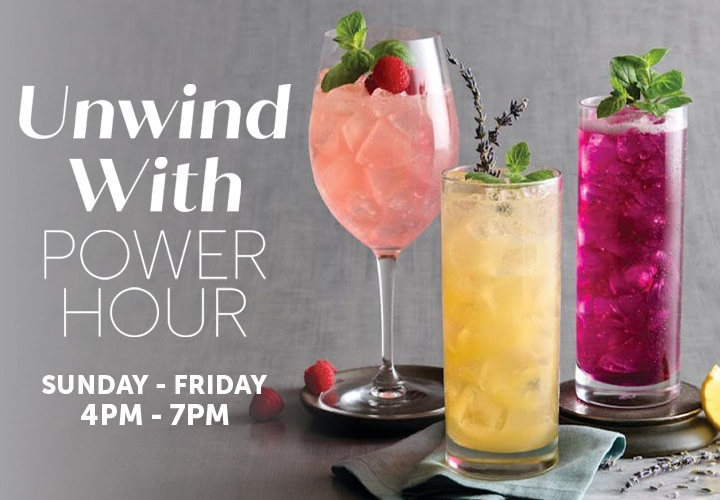 Unwind with Power Hour - Sunday-Friday 4pm-7pm